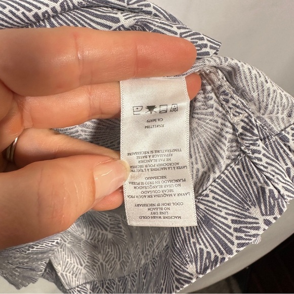 Rails Linen Rayon Camp Collar Button Shirt Abstract Print Vacationcore L Gray - Picture 12 of 12